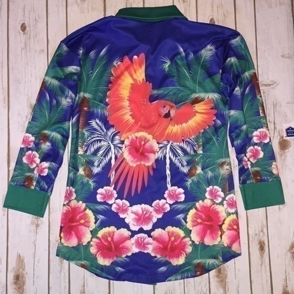 Floral Print Button Down Shirt Blouse - Picture 8 of 8